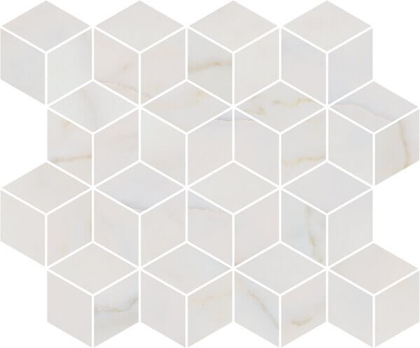 Греппи белый мозаичный 45x37,5 декор