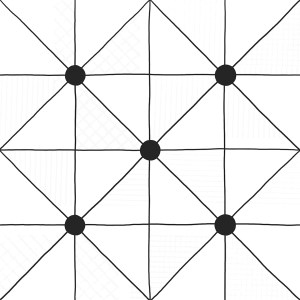 6032-0434 Керамогранит Домино белый декор геометрия 30x30 Lasselsberger