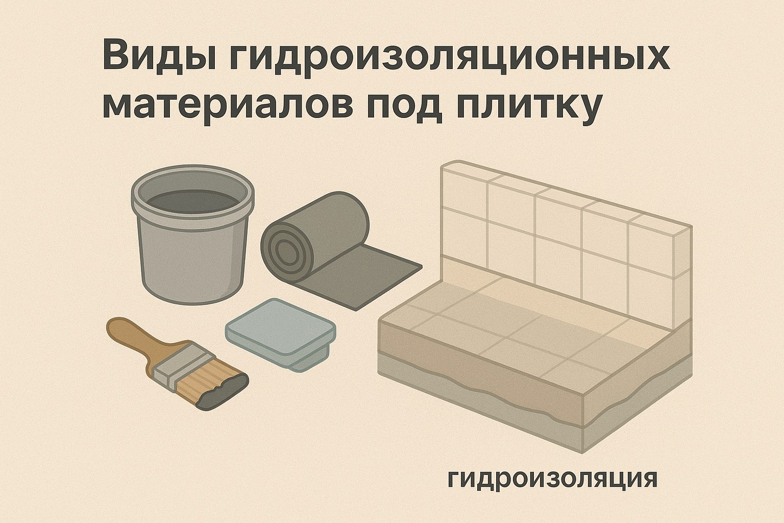 Виды гидроизоляционных материалов под плитку