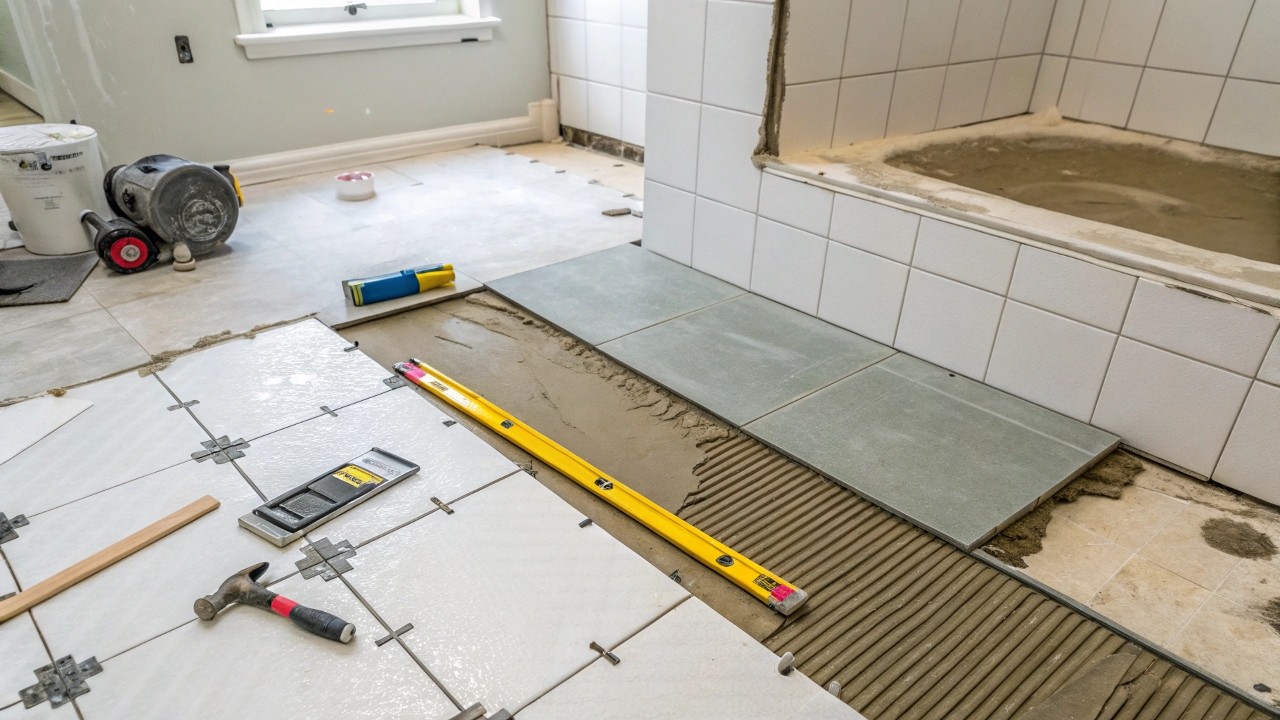 Подготовка основания под плитку в зоне ванны