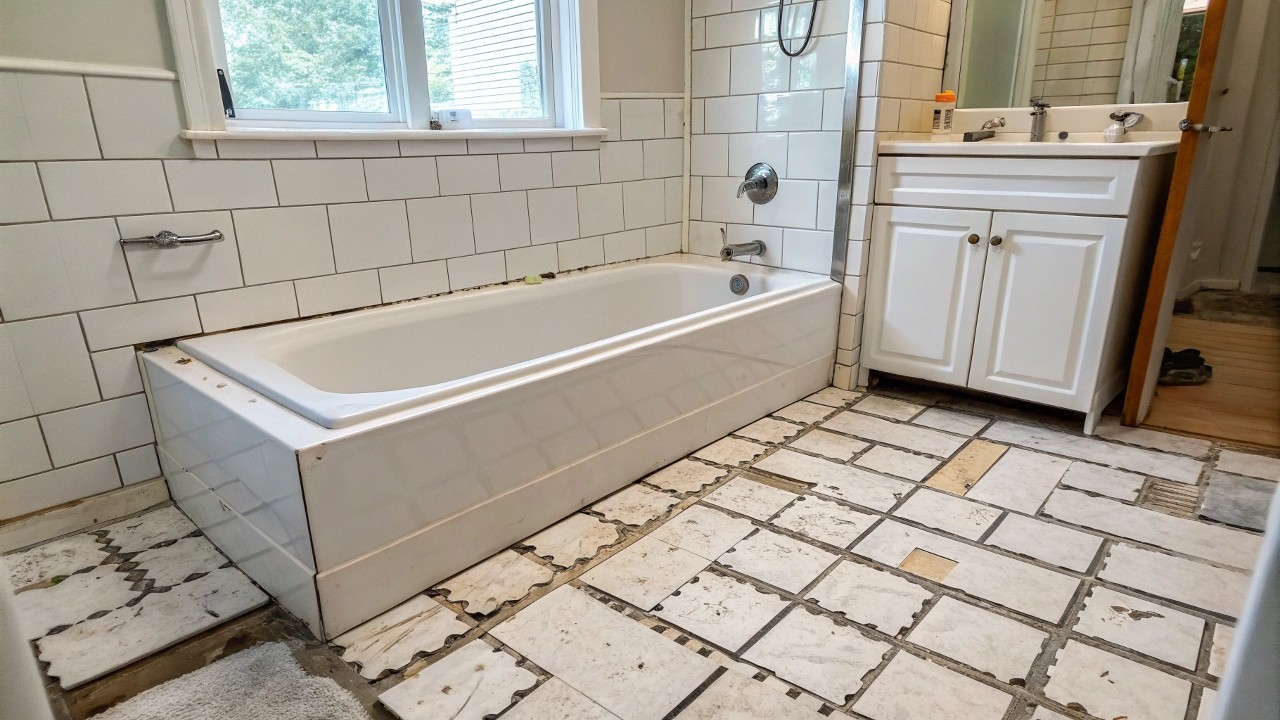 Ошибки при укладке плитки под ванну и как их избежать