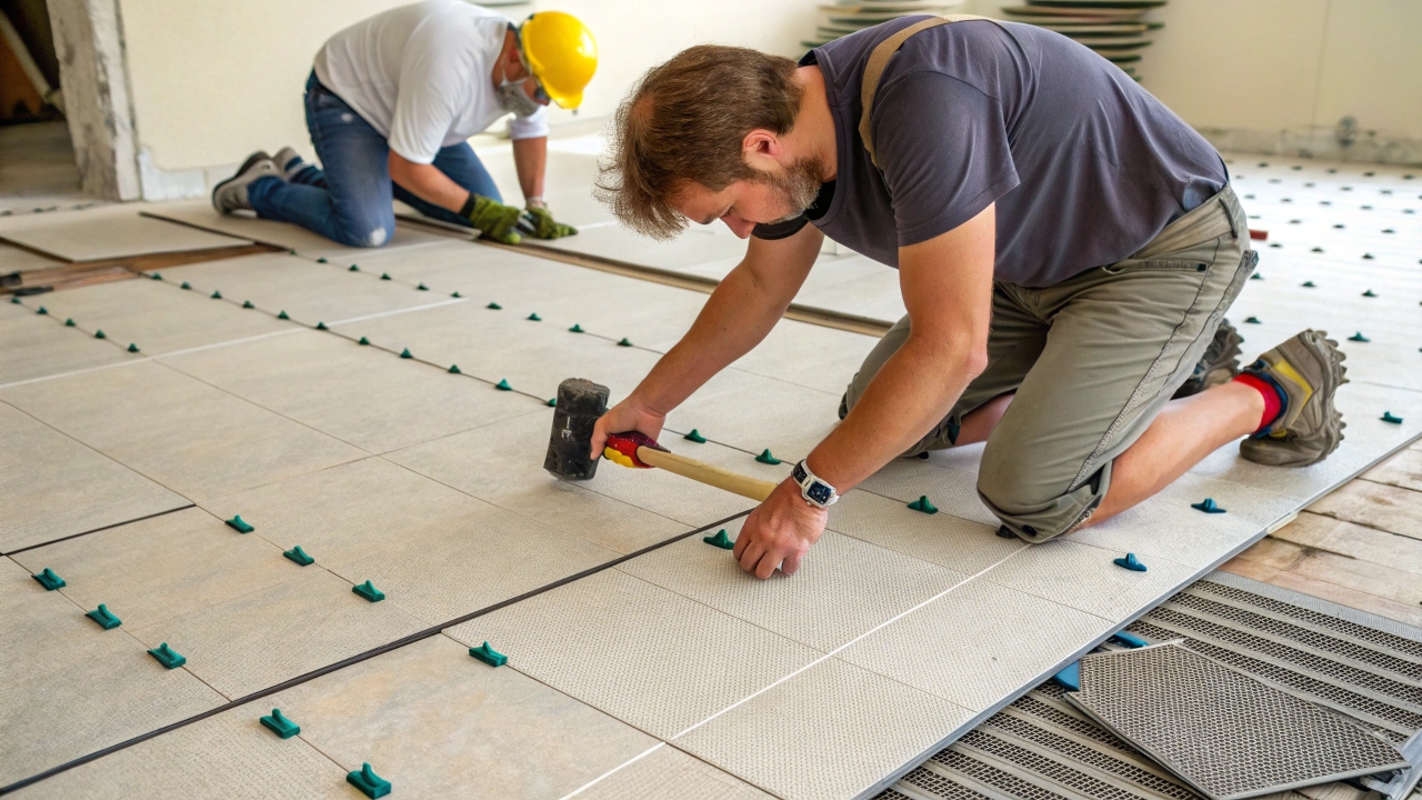 Технология укладки плитки на подготовленную поверхность