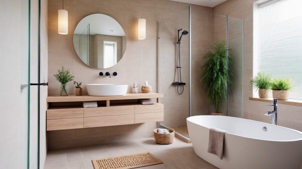 Практичные решения: плитка в зоне душа и у раковины