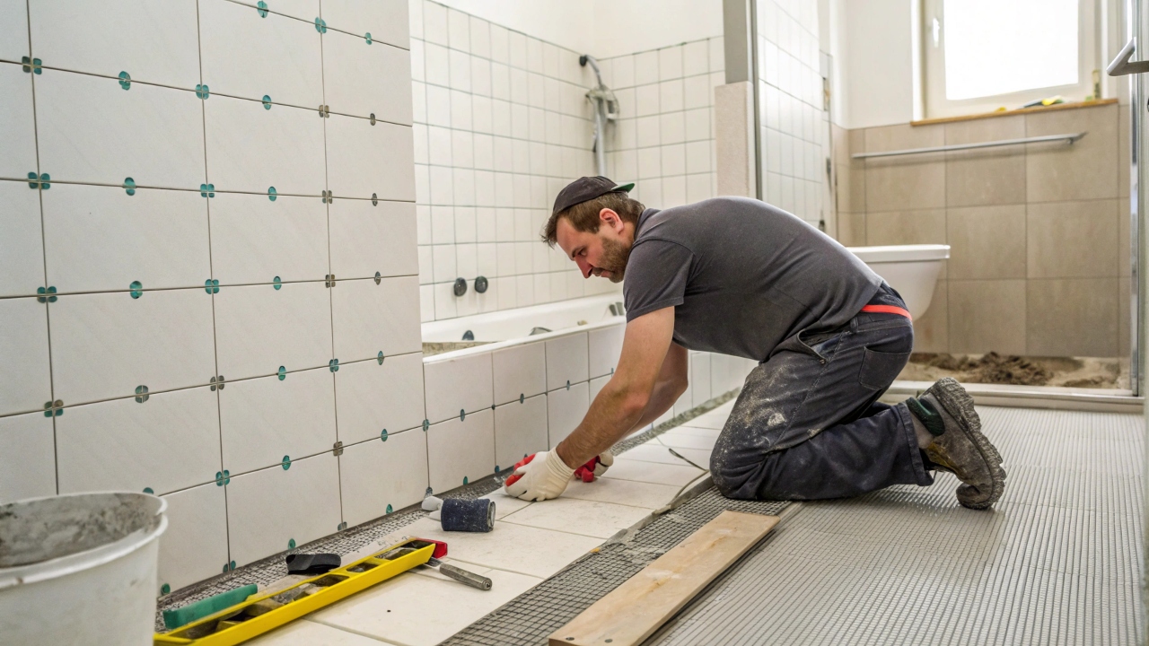 Укладка новой плитки