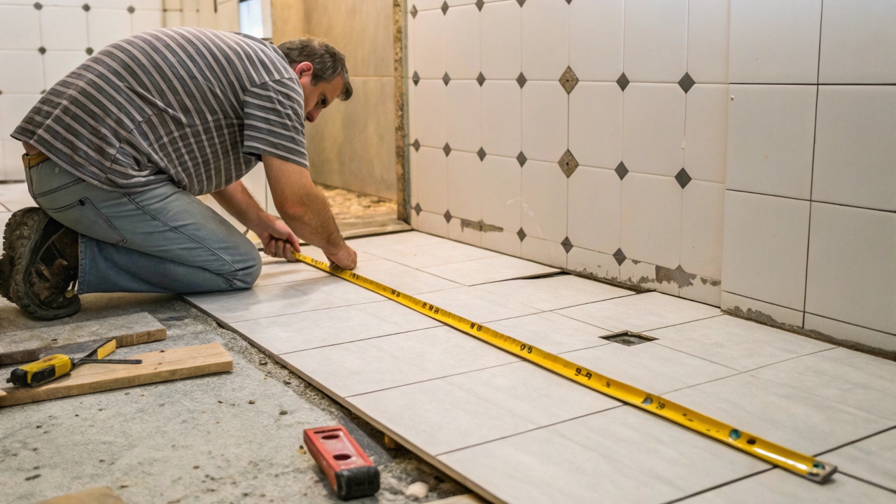 Расчет количества плитки и схемы подрезки