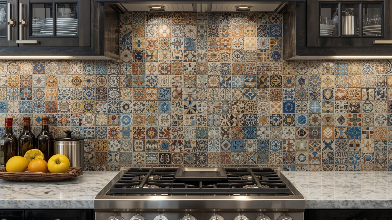 Мозаика на кухонном фартуке