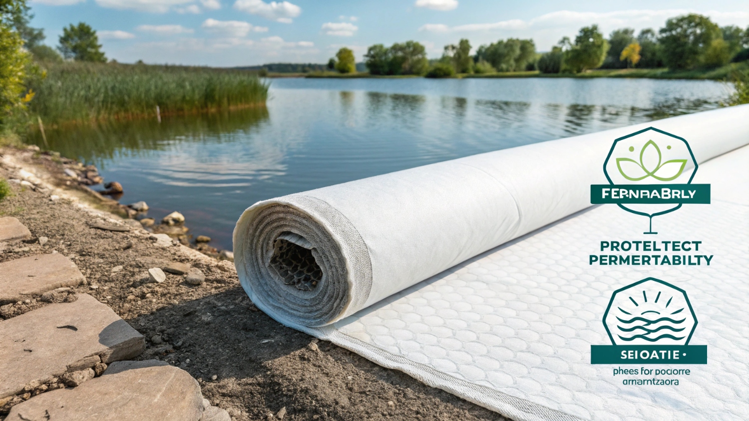 Геотекстиль для водоемов. Преимущества, виды и использование в ландшафтных работах
