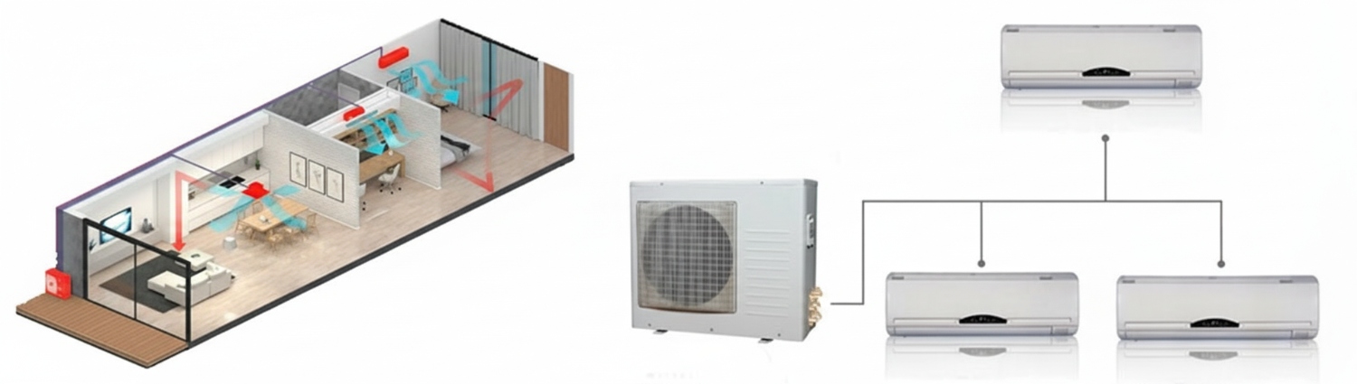 сплит система на 3 комнаты