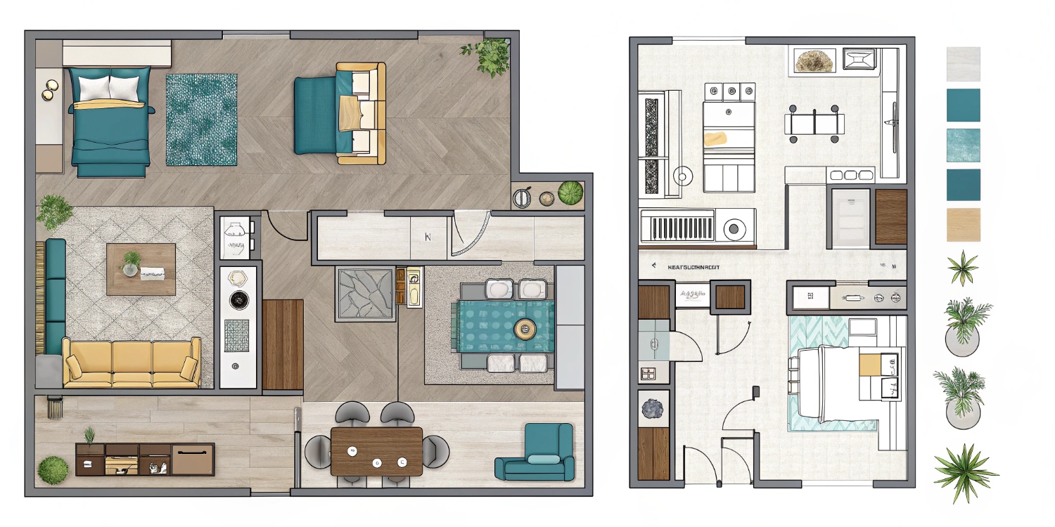 Полный дизайн-проект квартиры и коммерческих помещений под ключ