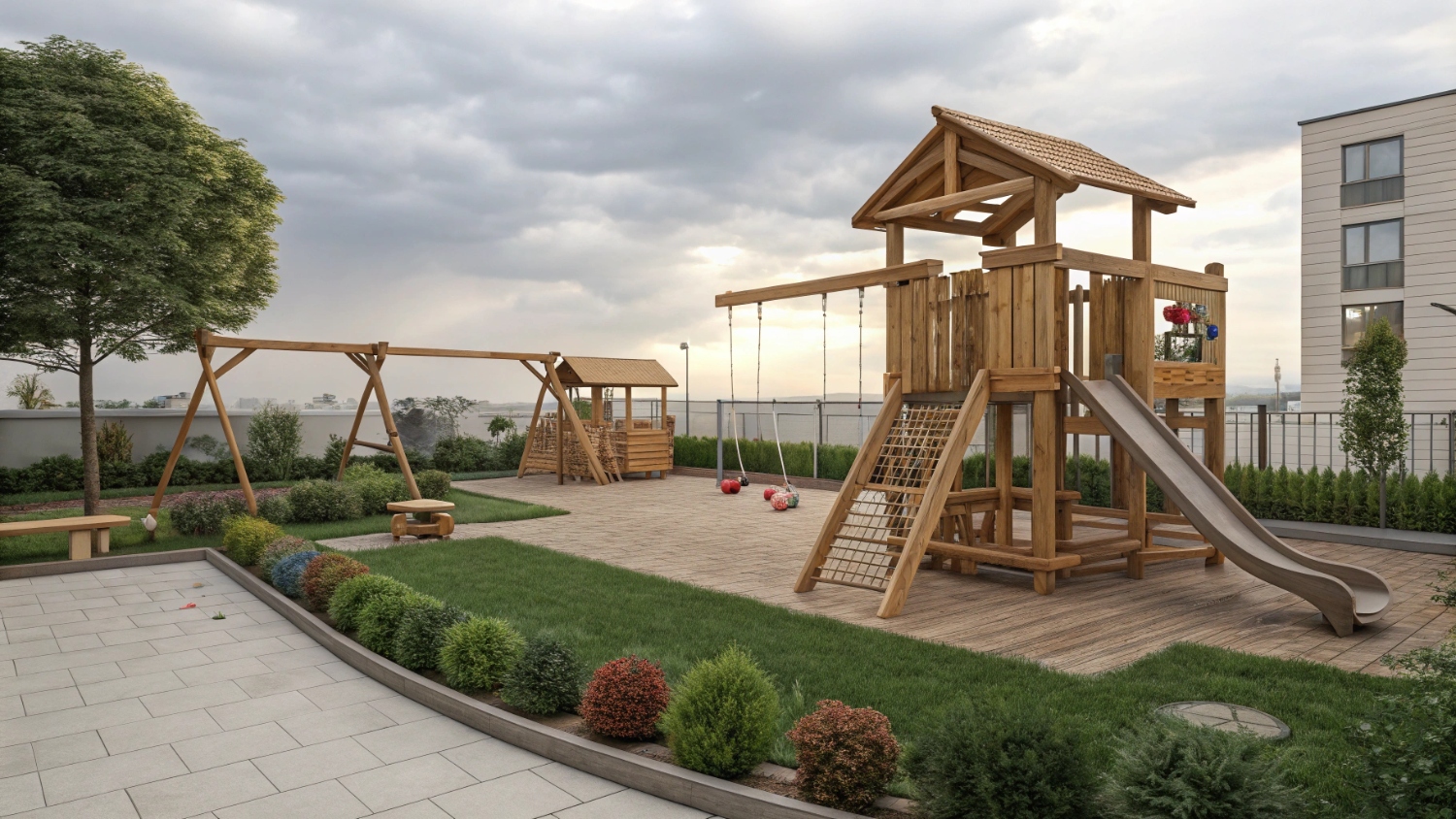 Как правильно спроектировать детскую площадку комплекс для небольшого двора
