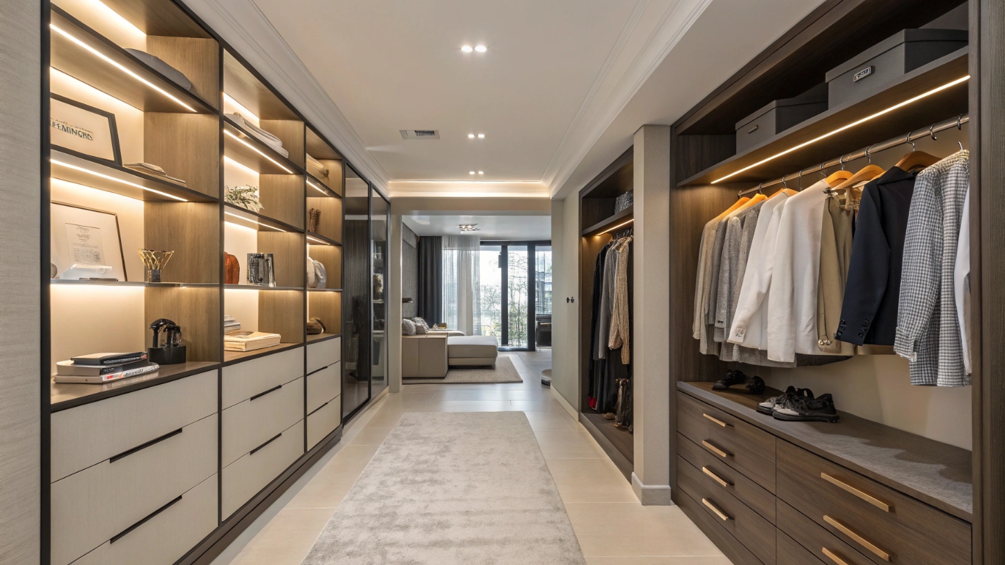 Обустройство гардеробной в квартире со свободной планировкой