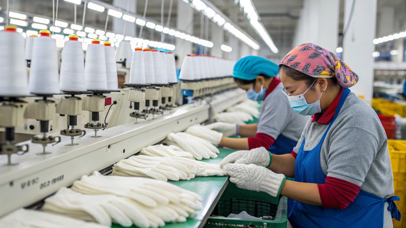 Производство рабочих х/б перчаток