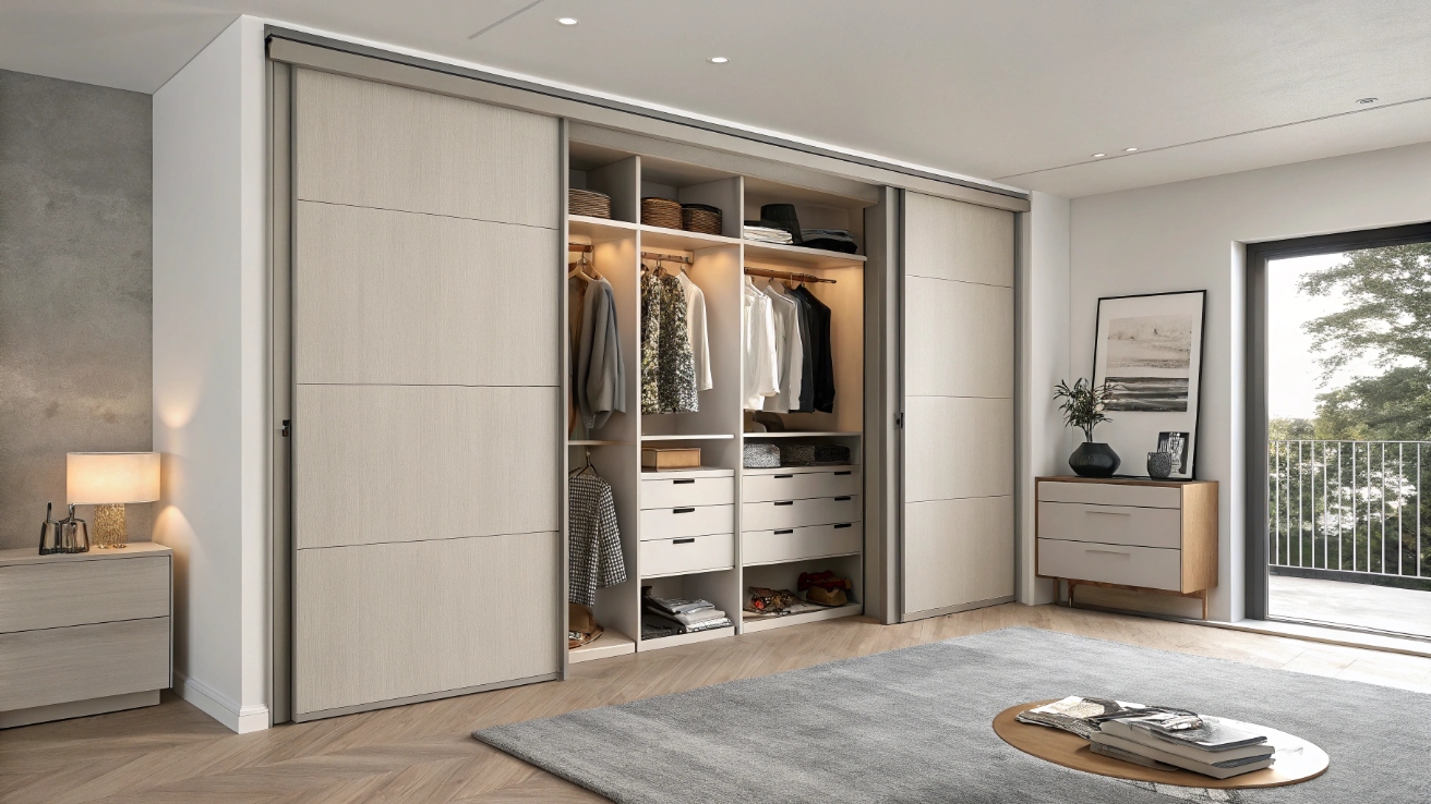 Виды встроенных шкафов: нишевые, полувстроенные и каркасные конструкции