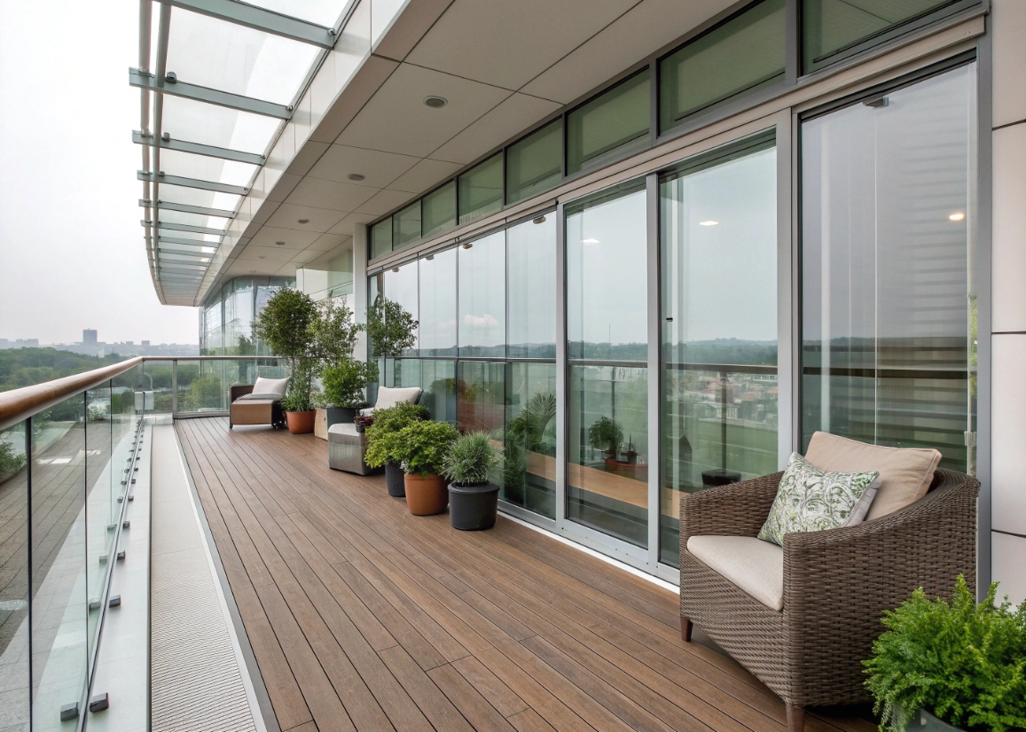 Остекление и отделка балконов ламинатом под ключ