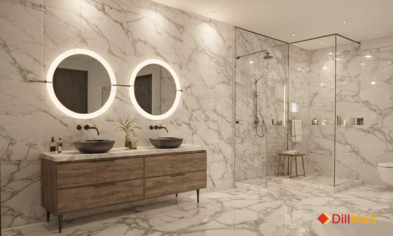 Укладка плитки под белый мрамор своими руками