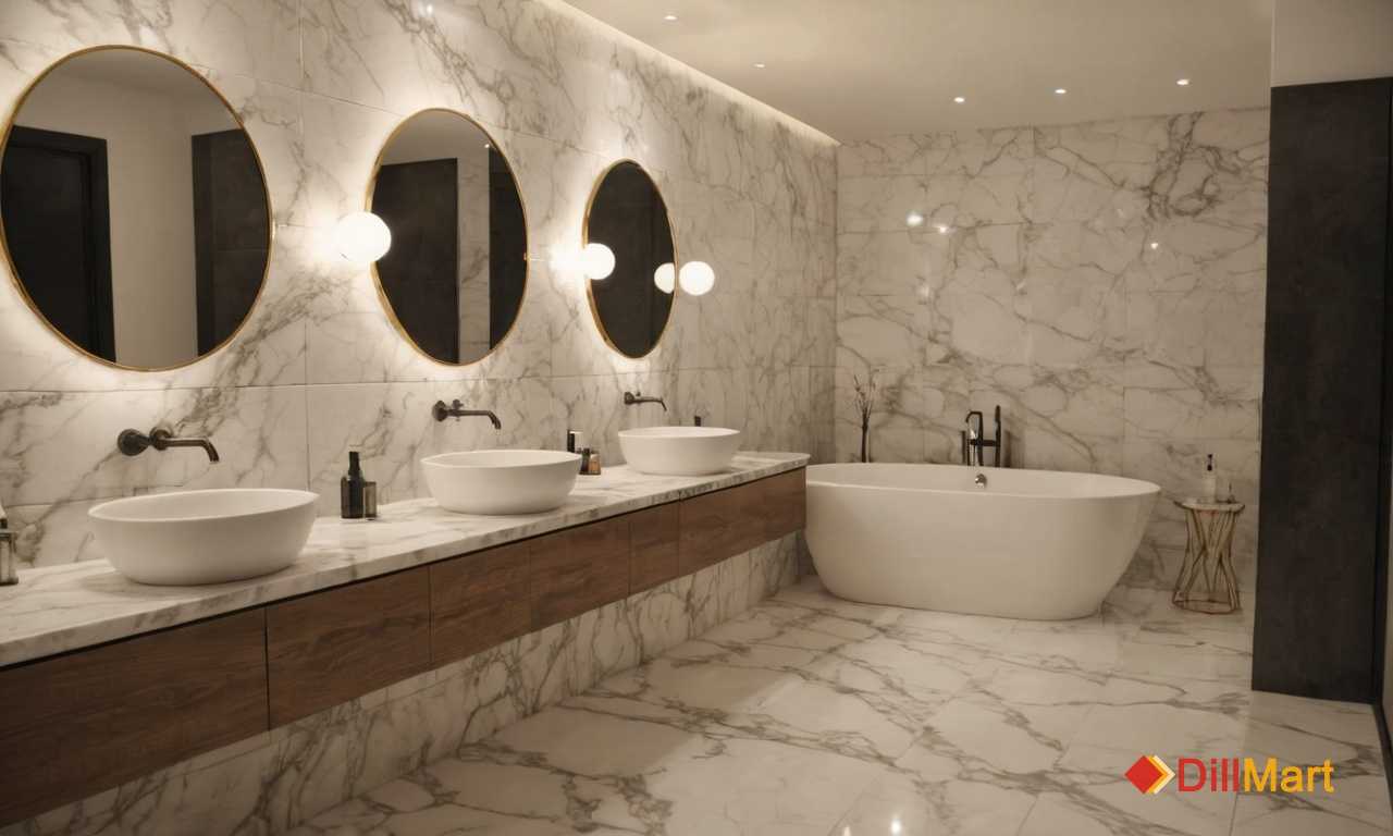 Почему плитка под белый мрамор лучший выбор для ванной