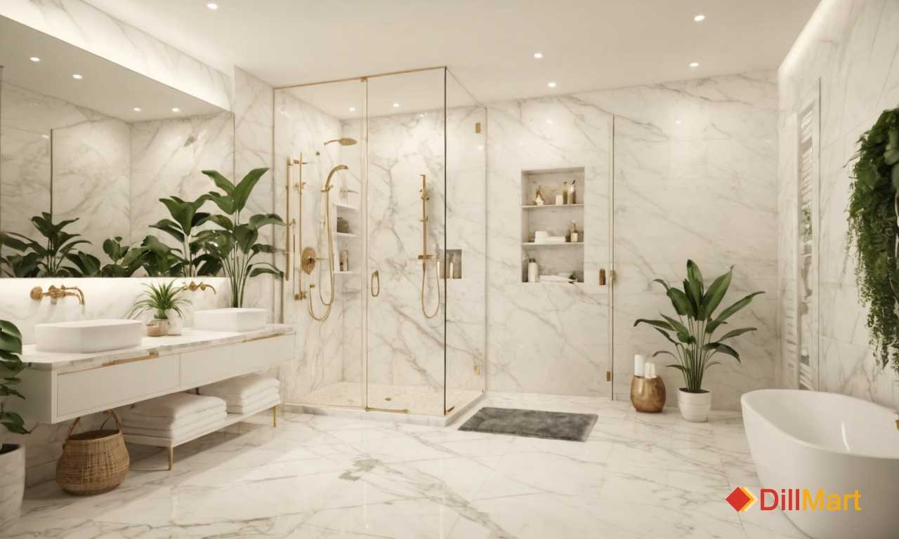 Плитка под белый мрамор как создать атмосферу роскоши в ванной