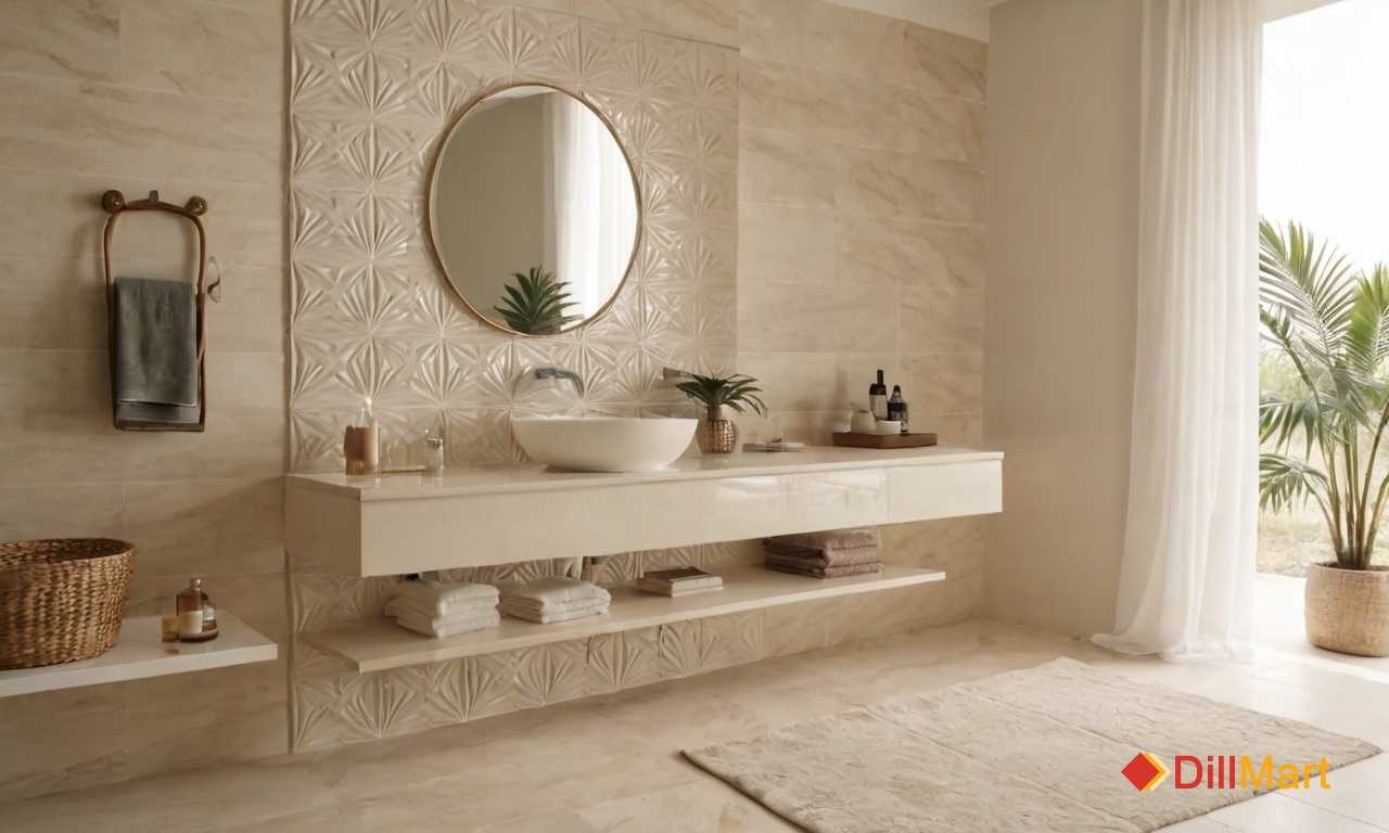 Рельефная плитка для уникальной атмосферы в душевой