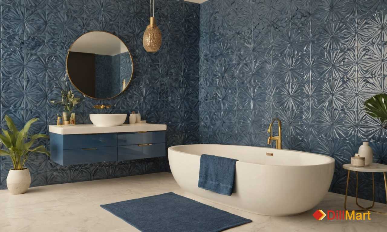 Как рельефная плитка меняет дизайн интерьера душевой