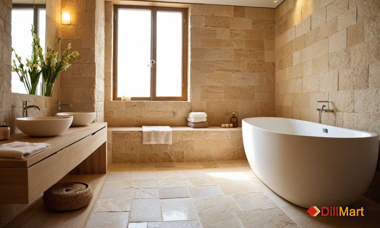 Плитка под камень в интерьере туалета сочетания и решения Плитка под камень в интерьере туалета сочетания и решения