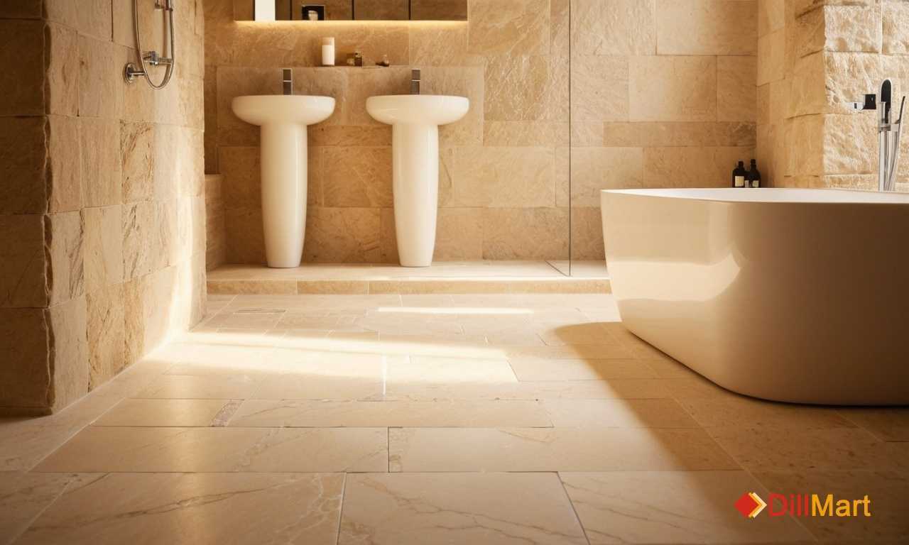 Настенная плитка под камень стильное решение для ванной комнаты