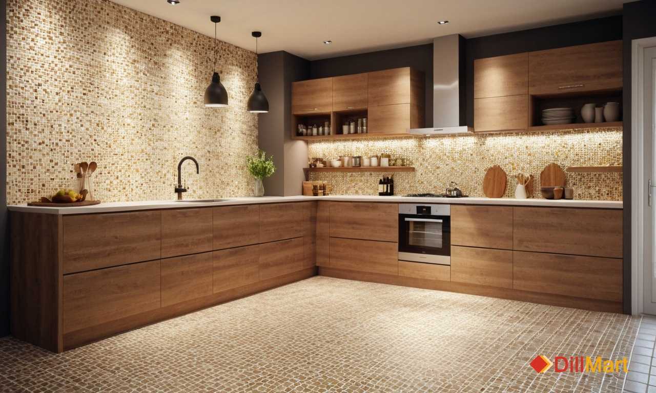 Интерьер кухни с плиткой под камень от классики до современности