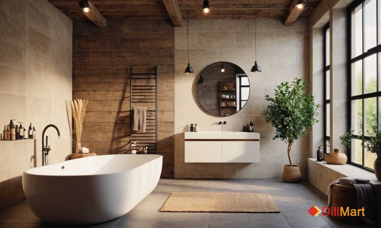 Как придать ванной в стиле лофт ощущение пространства