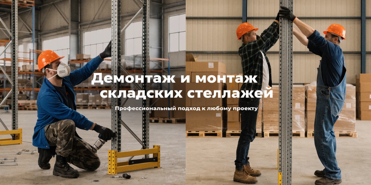 Демонтаж складских стеллажей