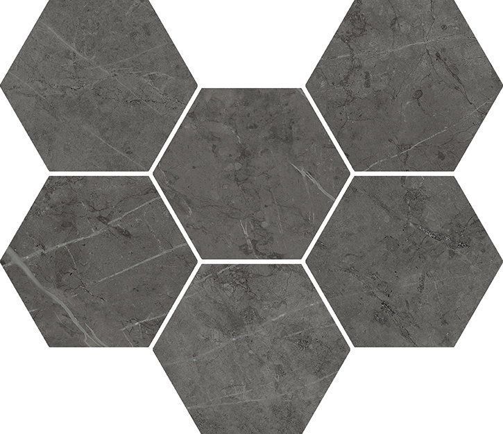 Италон Charme Evo Floor Project Antracite Mosaico Hexagon 29x25
