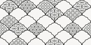 1641-8647 Настенная плитка декор Эллен черно-белая 40x20