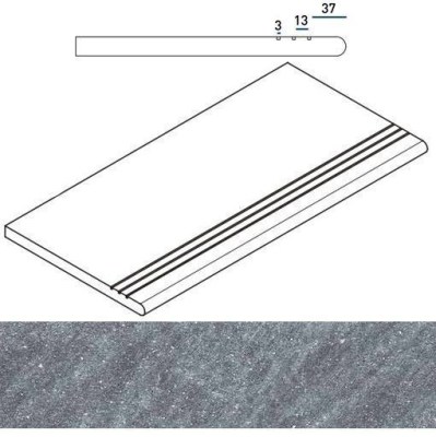 Керамогранит Силвер Ступень Закругленная 30X60 Грип