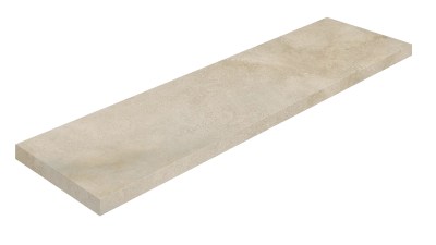 620070003008 Керамогранит Монца Крим Ступень угловая левая Натуральный 120x33 ColiseumGres