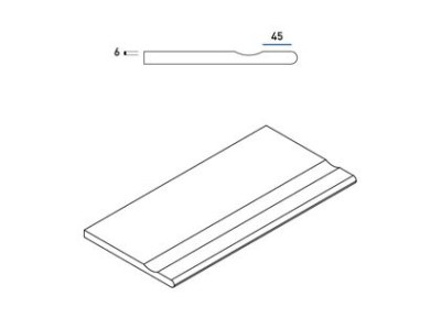 Керамогранит Грэй Бортик 30X60 С Выемкой Закруглён Натуральный 60x30