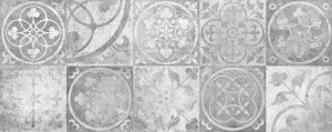 Керамическая плитка панно Тоскана 2Д серый 50x20 Керамин