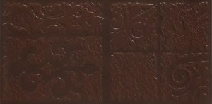Клинкерная плитка Бордюр Каир 4Д коричневый 29,8x14,7 Керамин