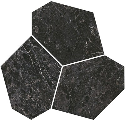 KMD2HID025BR Декор Марсель наборный чёрный глянцевый обрезной 26,5x25,5 Kerama Marazzi