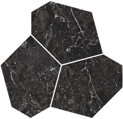 KMD2HID028GR Керамогранит Декор Марсель наборный чёрный матовый обрезной 26,5x25,5 Kerama Marazzi