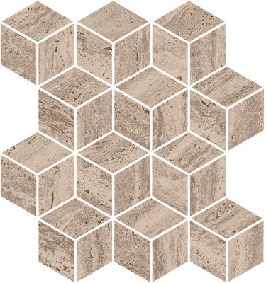 KMD2MSM017BR Декор Про Травертин мозаичный бежевый тёмный матовый обрезной 37x34,5 Kerama Marazzi