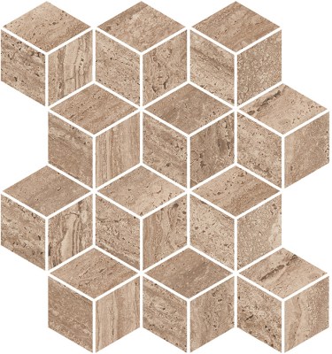 KMD2MSM018BR Декор Про Травертин мозаичный коричневый светлый матовый обрезной 37x34,5 Kerama Marazzi