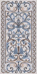 Ковер Мозаика синий лаппатированный 238,5x119,5