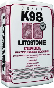 Клей для укладки природного камня и керамогранита LitoStone K98, 25кг