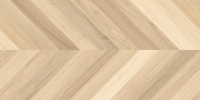 Керамогранит Вуд Роял Алмонд Шеврон М бежевый матовый карвинг 120x60 Laparet